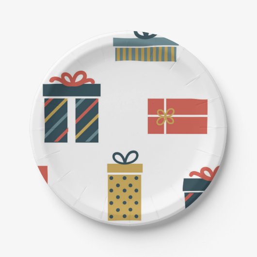 kerstcadeaus papieren bordje (Voorkant)