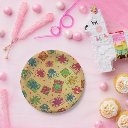 kerstcadeaus papieren bordje (Feest)