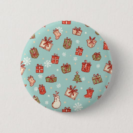 Kerstcadeaus Patroon Buttonnen Ronde Button 5,7 Cm