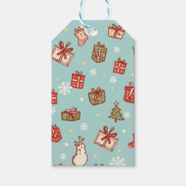 Kerstcadeaus Patroon Labels Cadeaulabel