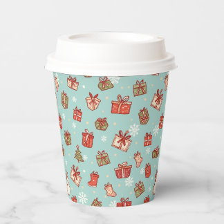 Kerstcadeaus Patroon Papieren kopjes Bekers