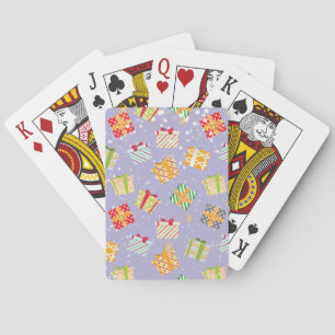 Kerstcadeaus patroon pokerkaarten