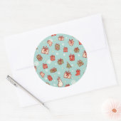Kerstcadeaus Patroon Stickers (Envelop)
