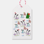 kerstcadeaus Penguin Fish Snowman Cadeaulabel (Voorkant)