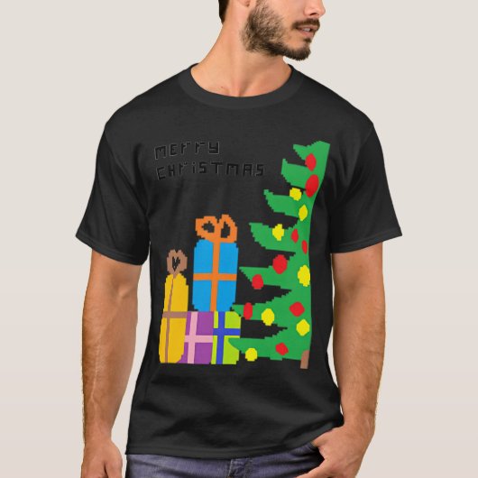 Kerstcadeaus Pixelated T-shirt (Voorkant)