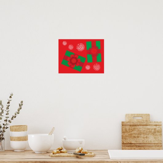 Kerstcadeaus Poster (Keuken)