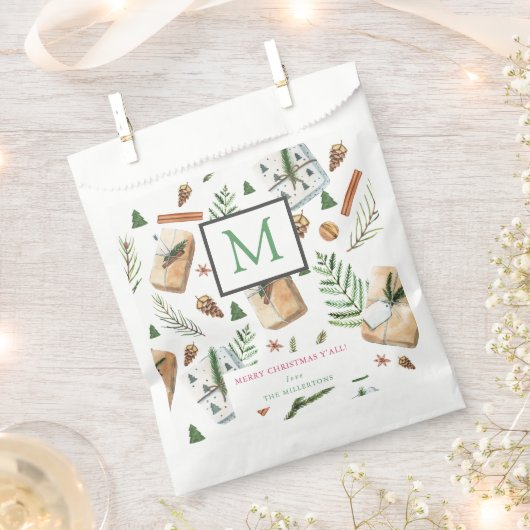 Kerstcadeaus Prettig Kerstmis Monogram Bedankzakje (Geknipt)