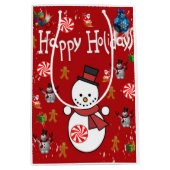 kerstcadeaus Prettige feestdagen Medium Cadeauzakje (Voorkant)