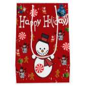 kerstcadeaus Prettige feestdagen Medium Cadeauzakje (Achterkant)