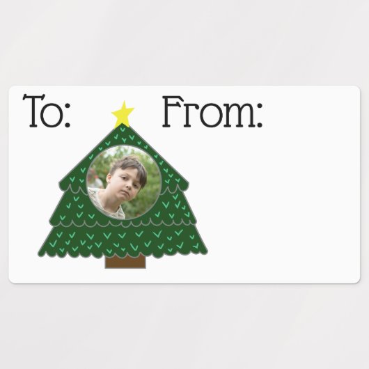 kerstcadeaus rechthoekige sticker (Design 1)