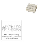 Kerstcadeaus retournering rubberstempel (Gestempeld)