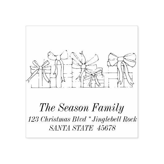 Kerstcadeaus retournering rubberstempel (Afrduk)