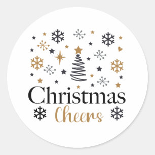 kerstcadeaus ronde sticker