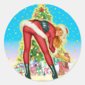 "Kerstcadeaus" Ronde Sticker (Voorkant)