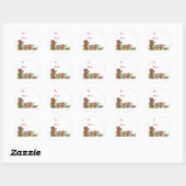 kerstcadeaus ronde sticker (Vel)