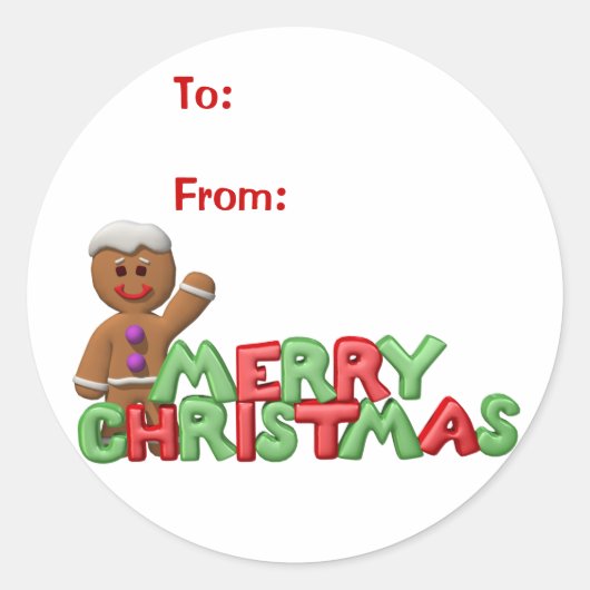 kerstcadeaus ronde sticker (Voorkant)