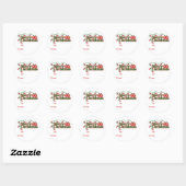 kerstcadeaus ronde sticker (Vel)