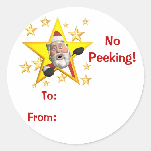 kerstcadeaus ronde sticker (Voorkant)