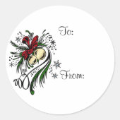 kerstcadeaus ronde sticker (Voorkant)