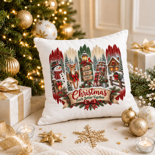 Kerstcadeaus Rood Groen Citaat Accent Worp Kussen