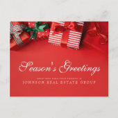 kerstcadeaus rood | Groeten van het seizoen Briefkaart (Voorkant)