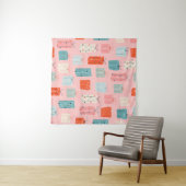 Kerstcadeaus, roze achtergrond, patroon. wandkleed (In Situ (horizontaal))