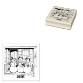 kerstcadeaus rubberstempel (Gestempeld)