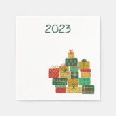 kerstcadeaus servet (Voorkant)