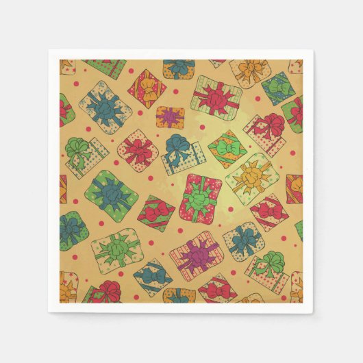 kerstcadeaus servetten (Voorkant)