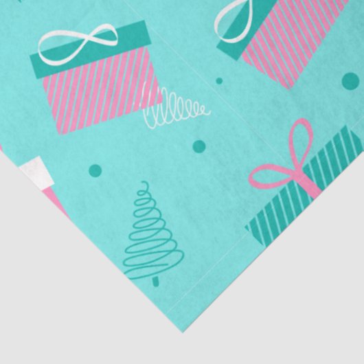 Kerstcadeaus Sneeuwvlokken Blauwe Kerst Tissuepapier (Detail)