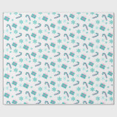 Kerstcadeaus Sneeuwvlokken Moderne Kerstmis Cadeaupapier (Vlak)