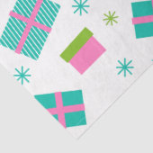 Kerstcadeaus Sneeuwvlokken Roze Kerst Tissuepapier (Detail)