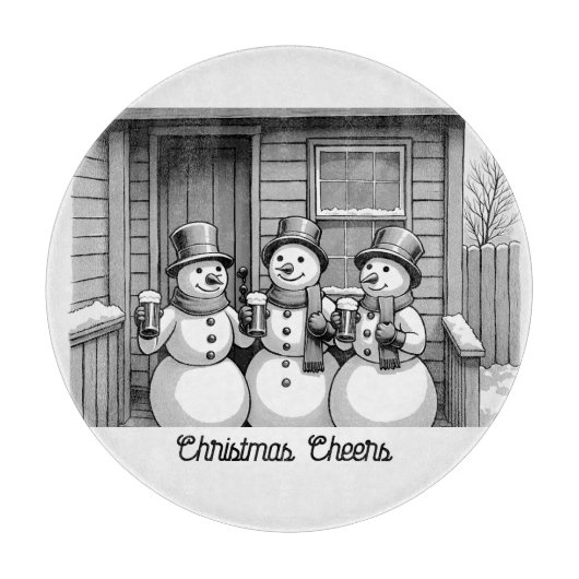 kerstcadeaus snijplank (Voorkant)