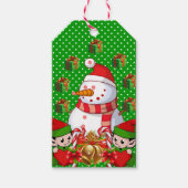 kerstcadeaus Snowman Elf Cadeaulabel (Voorkant)