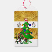 kerstcadeaus Snowman Elf Cadeaulabel (Voorkant)