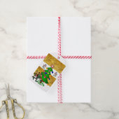 kerstcadeaus Snowman Elf Cadeaulabel (Met Touw)