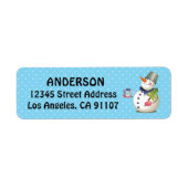 kerstcadeaus Snowman Return-adreslabels Etiket (Voorkant)