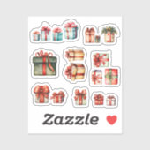 kerstcadeaus sticker (Vel)
