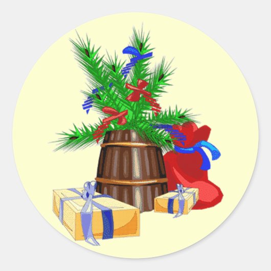 Kerstcadeaus Sticker (Voorkant)