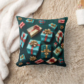 Kerstcadeaus Stijlvolle Wrap Goud Blauw Rood  Kussen (Deken)