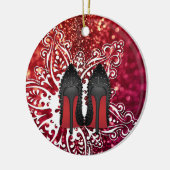 kerstcadeaus Stilettos mode Snowflake Xmas Keramisch Ornament (Links)