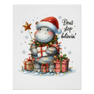Kerstcadeaus stoppen niet met geloven perfect poster