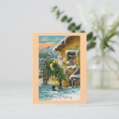 "Kerstcadeaus uitdelen" Feestdagenkaart (Staand voorkant)