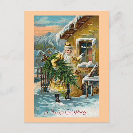 "Kerstcadeaus uitdelen" Feestdagenkaart (Voorkant)