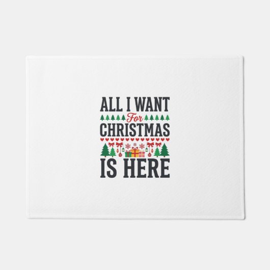 Kerstcadeaus Vakantie Typografie Ontwerp Deurmat (Voorkant)