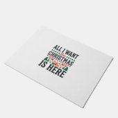 Kerstcadeaus Vakantie Typografie Ontwerp Deurmat (Schuin)