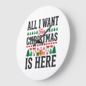 Kerstcadeaus Vakantie Typografie Ontwerp Grote Klok (Hoek)