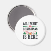 Kerstcadeaus Vakantie Typografie Ontwerp Magneet (Voorkant / Achterkant)