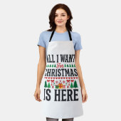 Kerstcadeaus Vakantie Typografie Ontwerp Schort (Gedragen)