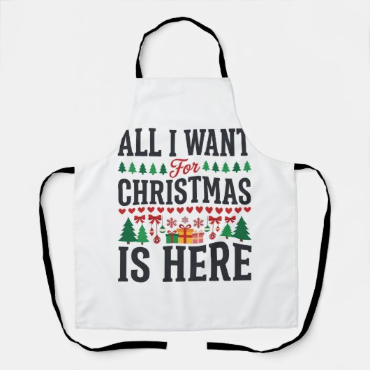 Kerstcadeaus Vakantie Typografie Ontwerp Schort (Voorkant)